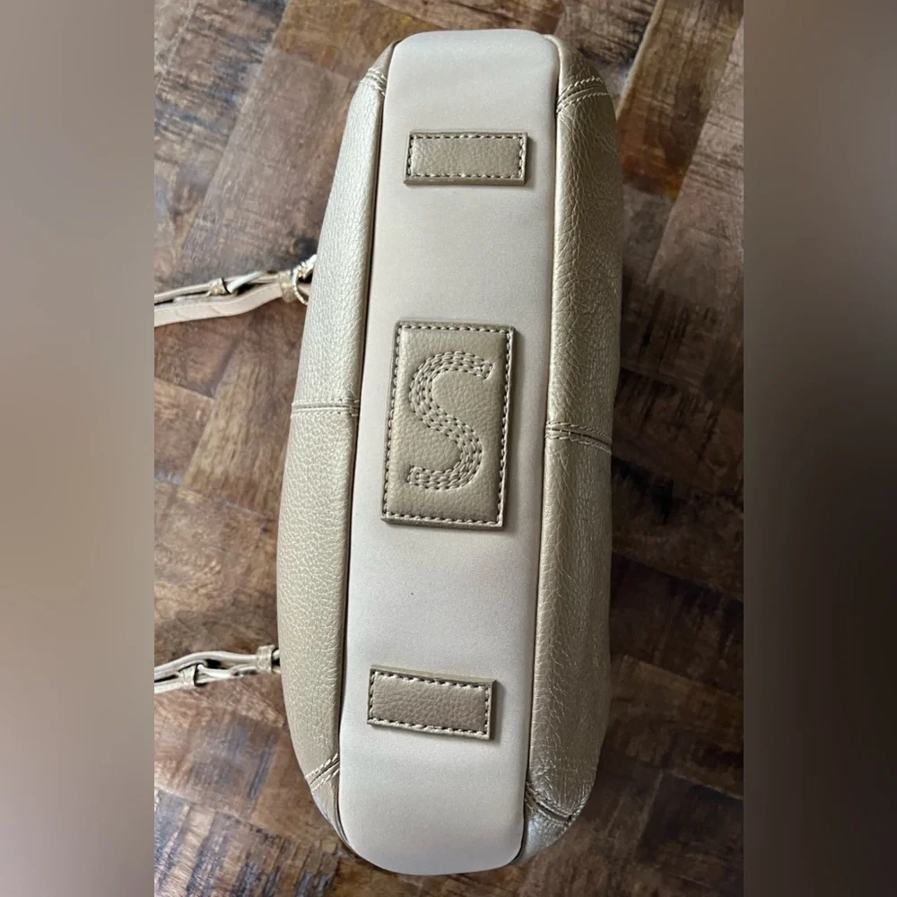 The Sak Metallic Taupe Hobo Shoulder Bag